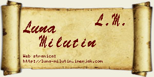 Luna Milutin vizit kartica